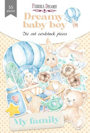 Набор высечек коллекция Dreamy baby boy, 55 шт., плотность 250 г, Фабрика Декора, купить - БлагоЛис