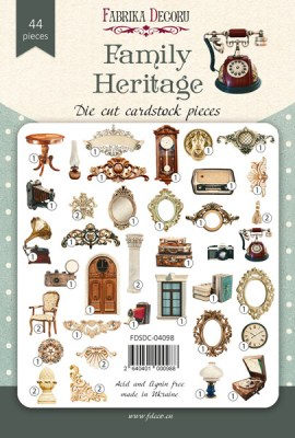 Набор высечек, коллекция "Family Heritage", 44 шт., плотность 250 гр., Фабрика Декора