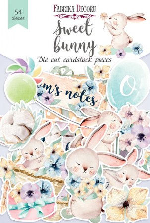 Набор высечек, коллекция "Sweet bunny", 54 шт., плотность 250 гр., Фабрика Декора, купить - БлагоЛис