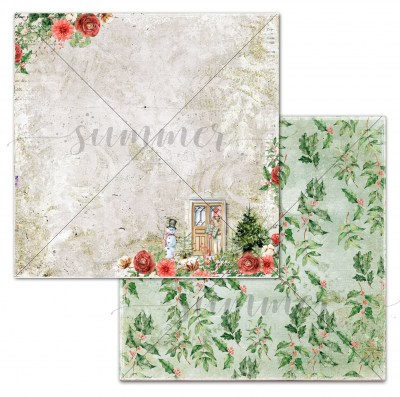 Набор двусторонней бумаги Vintage winter, 10 листов + 1 бонус, 30,5 х 30,5 см, 190 г, ТМ Summer Studio