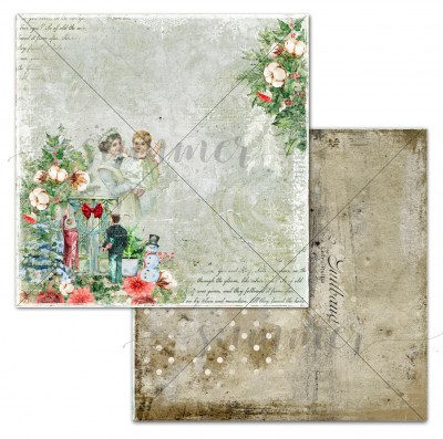 Набор двусторонней бумаги Vintage winter, 10 листов + 1 бонус, 30,5 х 30,5 см, 190 г, ТМ Summer Studio