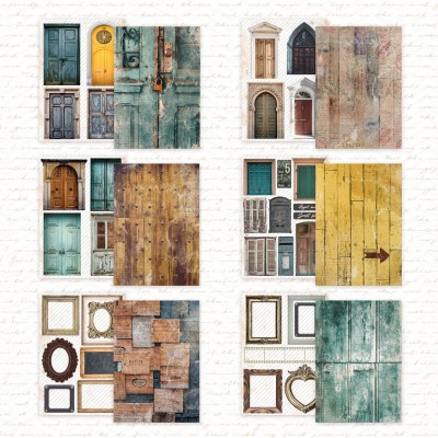 1/3 набора для вырезания "Doors", A5 (14,8*21 см), 6 двусторонних листов, 190 гр., ТМ Dream Light Studio