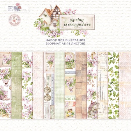 1/3 набора для вырезания "Spring is everywhere", A5 (14,8*21 см), 6 двусторонних листов, 190 гр., ТМ Dream Light Studio, купить - БлагоЛис