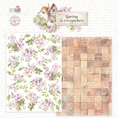 1/3 набора для вырезания "Spring is everywhere", A5 (14,8*21 см), 6 двусторонних листов, 190 гр., ТМ Dream Light Studio