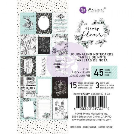 Набор карточек 7,5 х 10 см, Flirty Fleur, 15 штук, Prima Marketing, купить - БлагоЛис