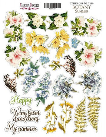 Набор наклеек (стикеров) #011, Botany summer, Фабрика Декора  , купить - БлагоЛис