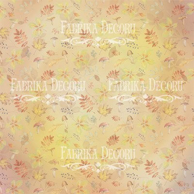Набор двусторонней скрап бумаги "Colors of Autumn", 30.5x30.5 см, плотность 200 грамм, Фабрика Декору