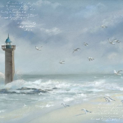 Набор двусторонней скрап бумаги "Memories of the sea", 30.5x30.5 см, плотность 250 грамм, Фабрика Декору