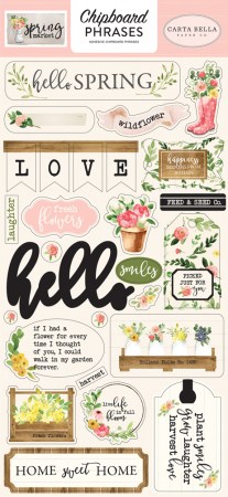 Набор чипборда Phrases "Spring market", ТМ Carta Bella, купить - БлагоЛис