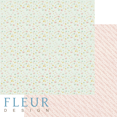 Лист двусторонней бумаги 30,5x30,5 см 190 грамм Fleur Полянка, коллекция В облаках, купить - БлагоЛис