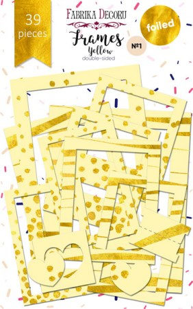 Набор рамок  с фольгированием № 1 Yellow, 39 штук, плотность 250 грамм, ТМ Фабрика Декора, купить - БлагоЛис
