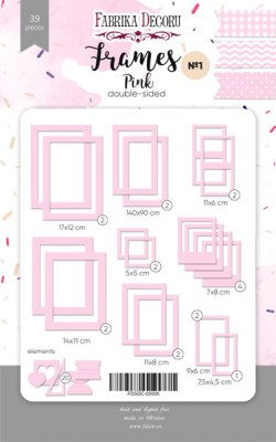 Набор рамок № 1 Pink, 39 штук, плотность 250 грамм, ТМ Фабрика Декора  
