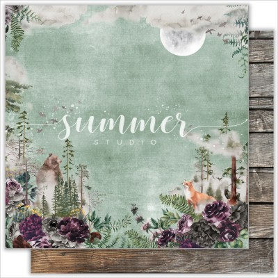Набор двусторонней бумаги Wild forest, 11 листов, 30,5 х 30,5 см, 190 г, ТМ Summer Studio  