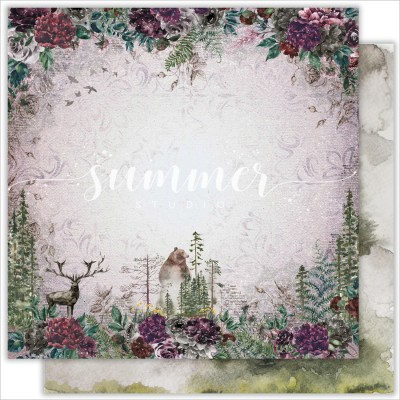 Набор двусторонней бумаги Wild forest, 11 листов, 30,5 х 30,5 см, 190 г, ТМ Summer Studio  