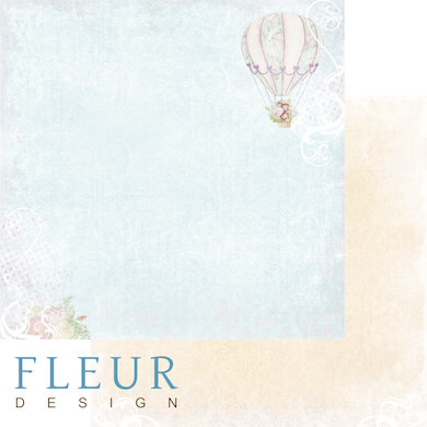 Лист двусторонней бумаги 30,5x30,5 см 190 грамм Fleur Свобода, коллекция Полет души, купить - БлагоЛис