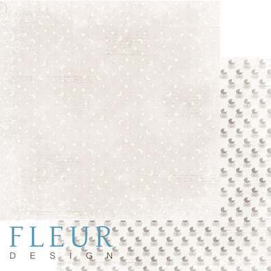 Лист двусторонней бумаги 30,5x30,5 см 190 грамм Fleur Сладкие сны, коллекция Наш малыш Девочка, купить - БлагоЛис