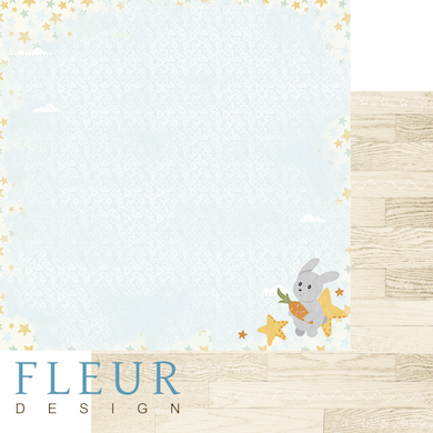 Лист двусторонней бумаги 30,5x30,5 см 190 грамм Fleur Сны наяву, коллекция В облаках, купить - БлагоЛис