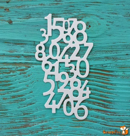 Вырубка "Фон из цифр", 4,5 х 8,5 см, купить - БлагоЛис