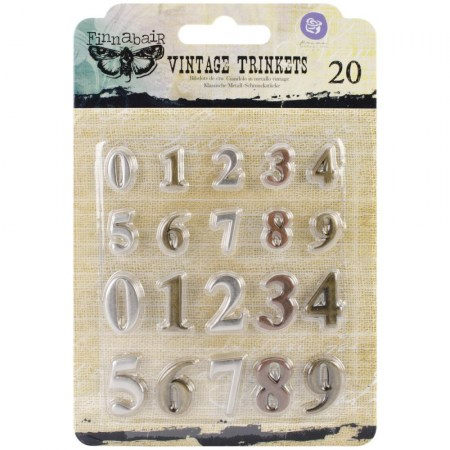 Набор металлических украшений Numbers (арабские цифры), 20 штук, высота 1.2 и 2 см, Prima Marketing , купить - БлагоЛис