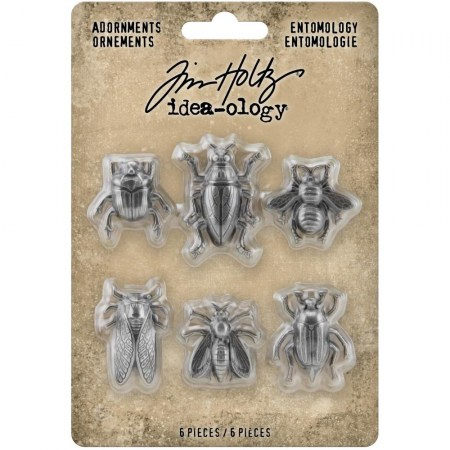 Набор металлических украшений «Entomology», 6 штук, ТМ Tim Holtz, купить - БлагоЛис