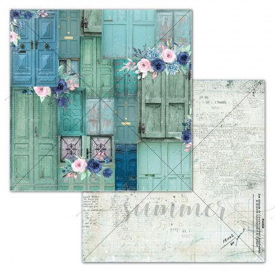 Набор двусторонней бумаги Blue outside, 10 листов + 1 бонус, 30,5 х 30,5 см, 190 г, ТМ Summer Studio