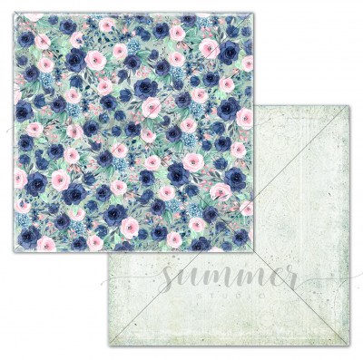 Набор двусторонней бумаги Blue outside, 10 листов + 1 бонус, 30,5 х 30,5 см, 190 г, ТМ Summer Studio