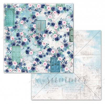 Набор двусторонней бумаги Blue outside, 10 листов + 1 бонус, 30,5 х 30,5 см, 190 г, ТМ Summer Studio