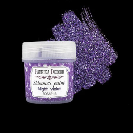 Краска с глиттером Shimmer paint, Ночная фиалка, 20 мл, купить - БлагоЛис
