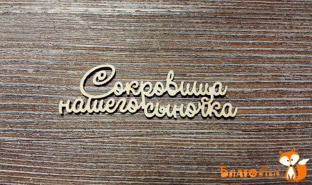 Надпись Сокровища нашего сыночка (пропись), 6.5х2 см., купить - БлагоЛис