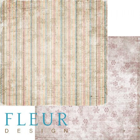 Лист двусторонней бумаги 30,5x30,5 см 190 грамм Fleur Январское утро коллекция Зимние узоры, купить - БлагоЛис