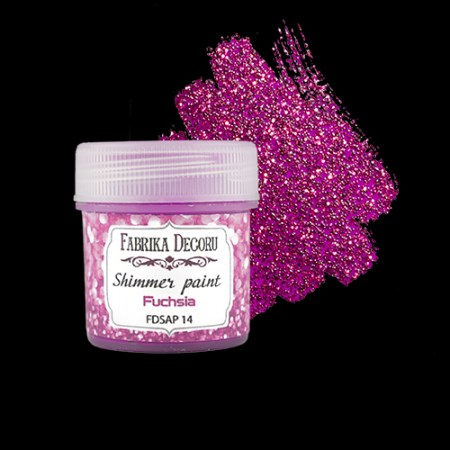 Краска с глиттером Shimmer paint, Фуксия, 20 мл, купить - БлагоЛис