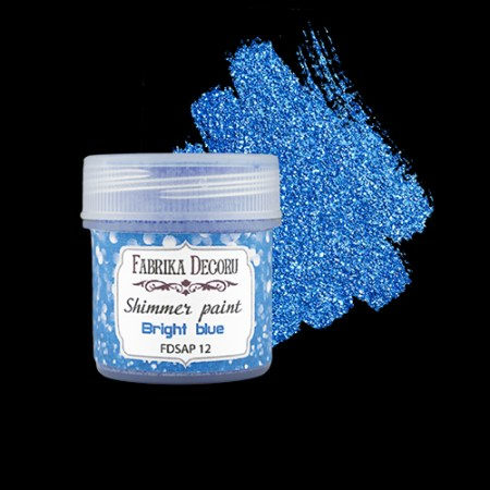 Краска с глиттером Shimmer paint, Ярко-синий, 20 мл, купить - БлагоЛис
