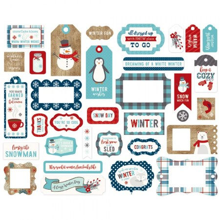 Набор высечек Frame & tags A perfect Winter, 33 элемента, Echo park    , купить - БлагоЛис