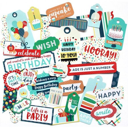 Набор высечек Frames & tags Happy birthday boy, 33 элемента, Echo park , купить - БлагоЛис