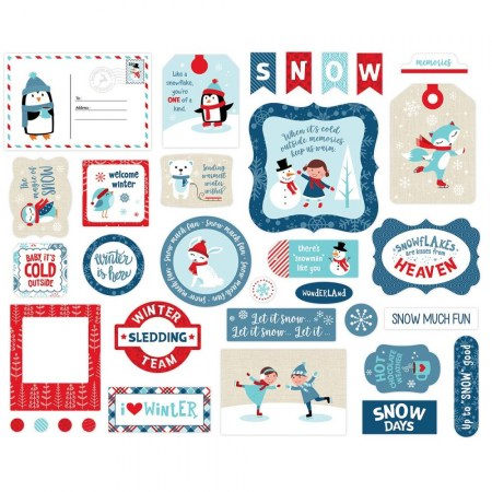 Набор высечек Ephemera Celebrate Winter, 33 элемента, Echo park  , купить - БлагоЛис