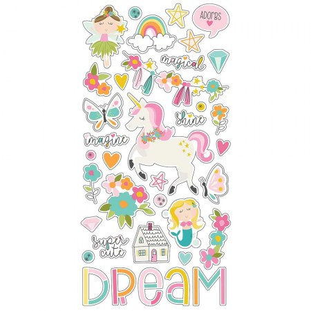 Набор цветного чипборда  Dream big, 15,5 х 30,5 см, ТМ Simple Stories, купить - БлагоЛис