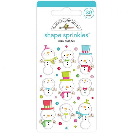 Набор эмалевых стикеров Snow Much Fun, Christmas town, Doodlebug Sprinkles Adhesive Glossy Enamel Shapes, 28 элементов, купить - БлагоЛис