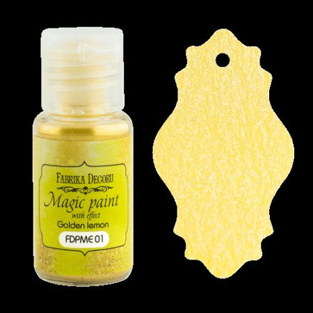 Сухая краска "Magic pain with effect", цвет "Золотой лимон", 15 мл, ТМ Фабрика Декора, купить - БлагоЛис