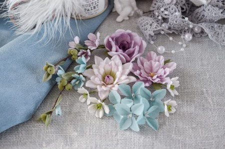 Набор цветов "Цветочный блюз", фиолет, ТМ Pastel flowers, купить - БлагоЛис