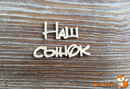 Надпись "Наш сынок", купить - БлагоЛис