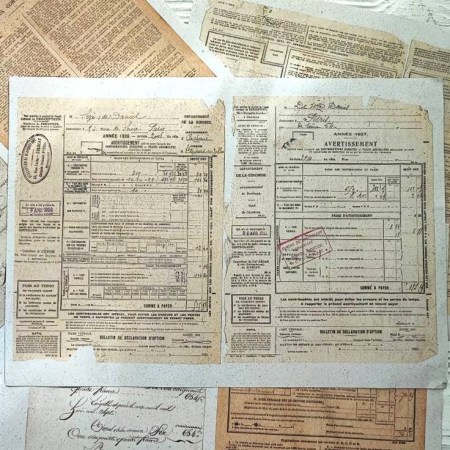 Набор карточек на газетной бумаге "Старинные документы" , 4 листа А4 (8 карточек), 80 гр., купить - БлагоЛис