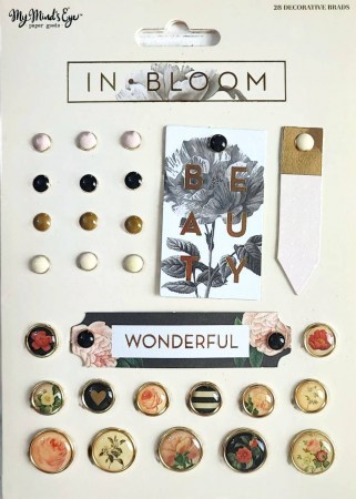 Набор брадсов и тегов IN BLOOM, 28 элементов, MME, купить - БлагоЛис