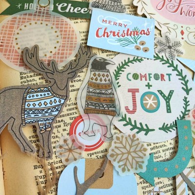 Набор высечек из бумаги и кальки "Merry Christmas", 43 шт.