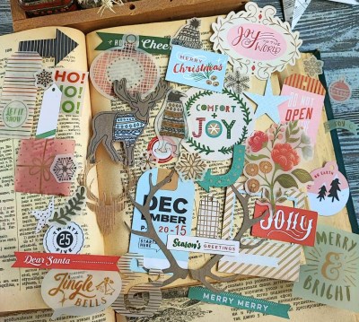 Набор высечек из бумаги и кальки "Merry Christmas", 43 шт.