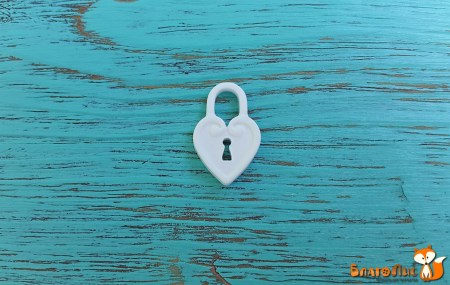 Фигурка из пластика Замочек-сердце, 1,5 х 2 см, купить - БлагоЛис