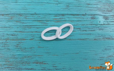 Фигурка из пластика Обручальные кольца, 1,5 х 3 см, купить - БлагоЛис