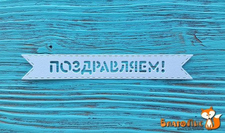 Вырубка "Поздравляем!", 1,5 х 10,5 см NL, купить - БлагоЛис