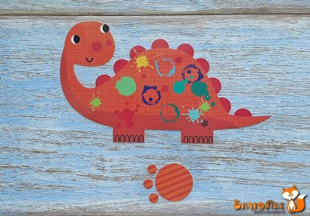 Термонаклейка "Динозавры №1", 10.5 х 6 см, купить - БлагоЛис