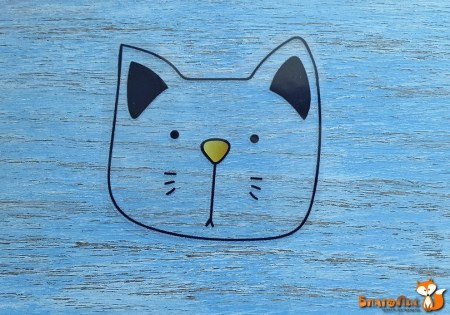 Термонаклейка "Кот №14", 5 х 5 см, купить - БлагоЛис