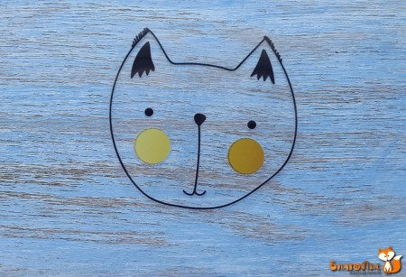 Термонаклейка "Кот №5", 5.5 х 5 см, купить - БлагоЛис